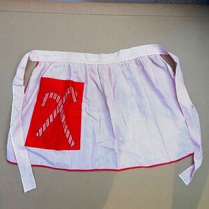 #5994 Handmade candycane pattern Christmas apron